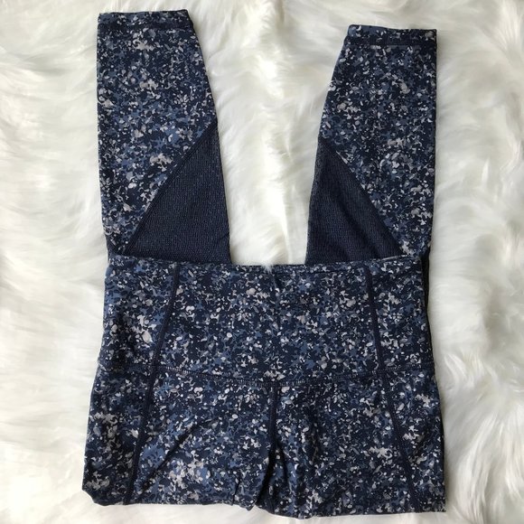 NWOT Athleta Blue Sandstone Mesh Leggings - Picture 2 of 6